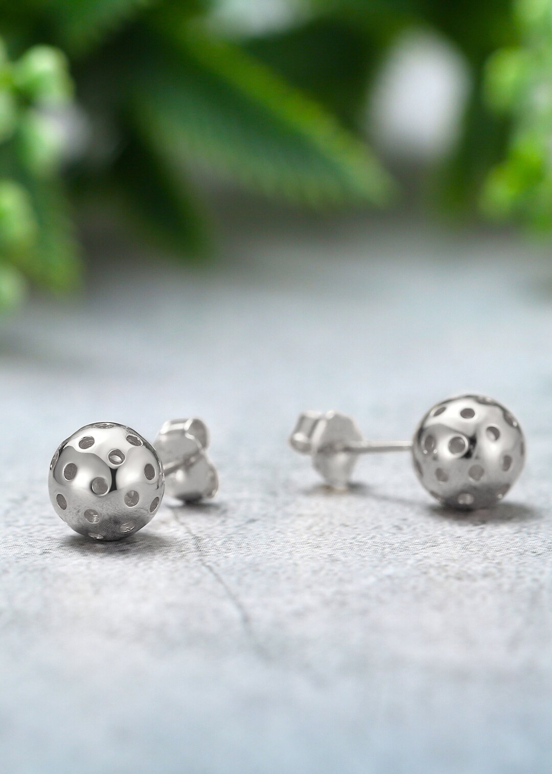 Pickleball Stud Earrings for Women 925 Sterling Silver Stud Etsy