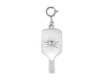 Pickleball Paddle Silver Necklace
