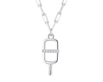 Pickleball The Rally Silver Necklace