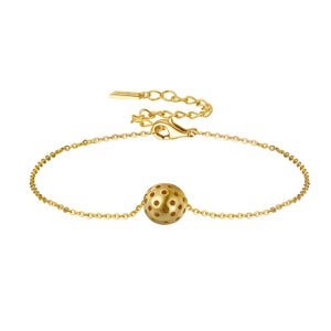 Pickleball Ball Bracelet Gold