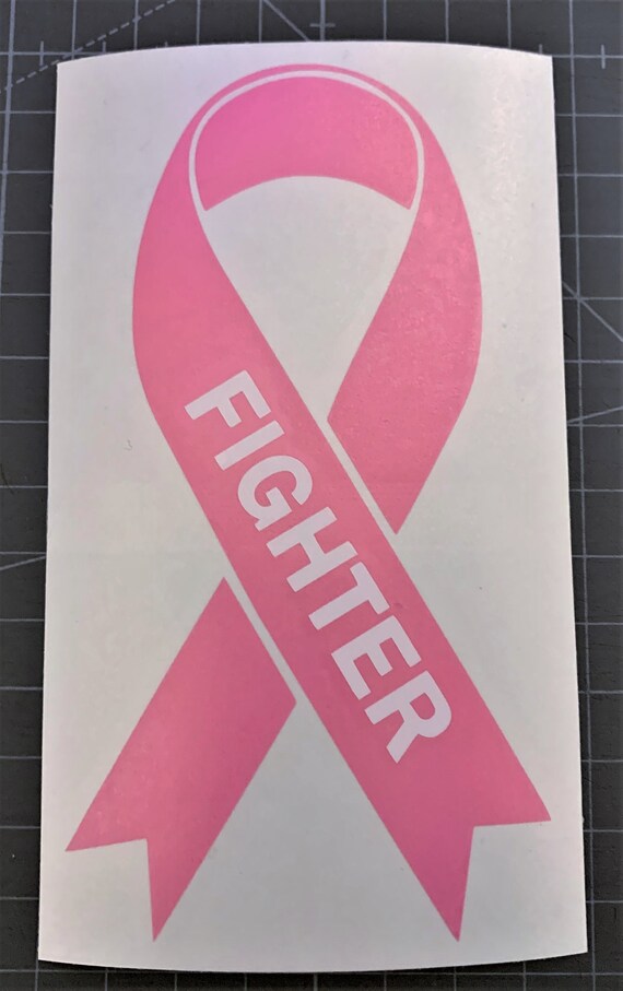 Breast Cancer Pink Ribbons - 3 Different Wording Options in White