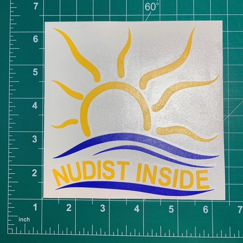 Naturist Symbol NUDIST INSIDE Outdoor Vinyl Decal Two Colors 5 X 5 - Etsy
