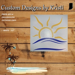 Naturist Symbol Two Color VInyl Decal Sticker - 3 in x 3 in Yellow and Brilliant Blue - Oracal 651