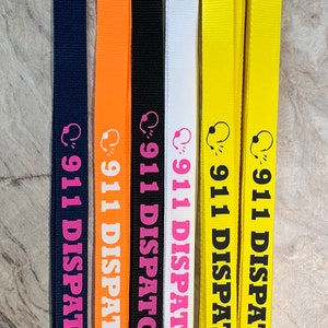 911 Dispatcher + Headset Lanyards  18&quot; L 5 Colors  Breakaway Release Swivel Clip