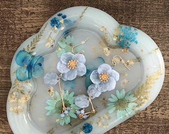 Sieradenschaaltje voor het bewaren van bruidsbloemen, gepersonaliseerd ringenschaaltje van hars, bewaarschaaltje voor bruidsboeket, gepersonaliseerd bloemenbakje.