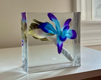 Boutonniere Preservation in Resin, Wedding Keepsake, Groom’s Flower Preservation, Custom Resin Block, Wedding Flower Keepsake