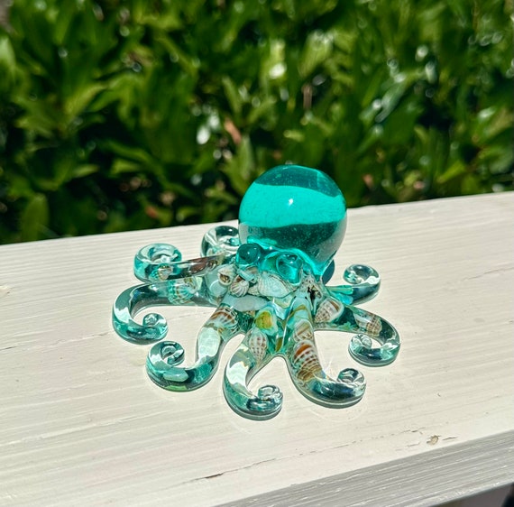 Ocean Epoxy Resin Octopus Sculpture – Handmade Nautical Home Decor - Handmade Gift