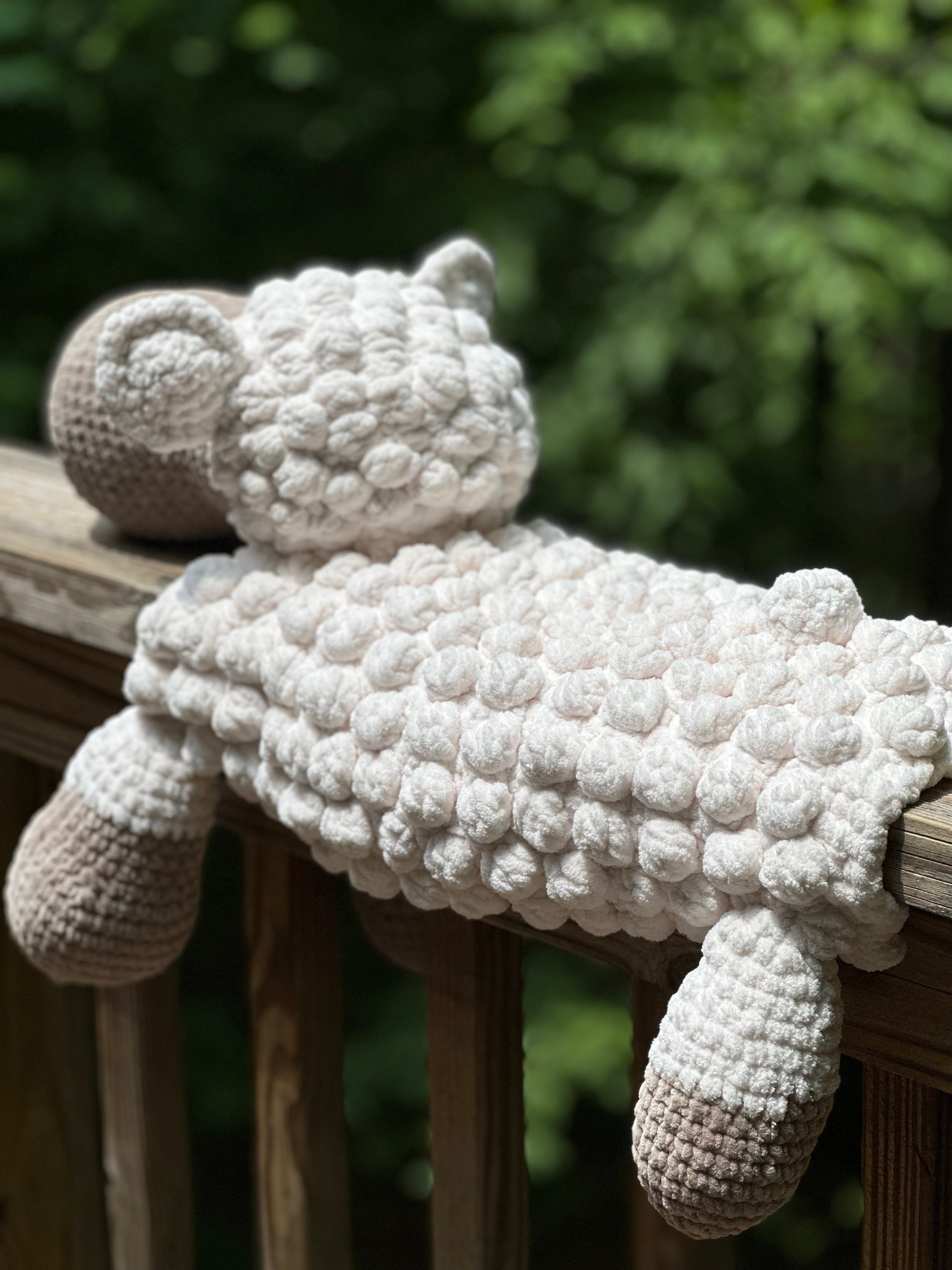 Baby Lovey Crochet , Lamb Baby Security Blanket Handmade, Sheep First