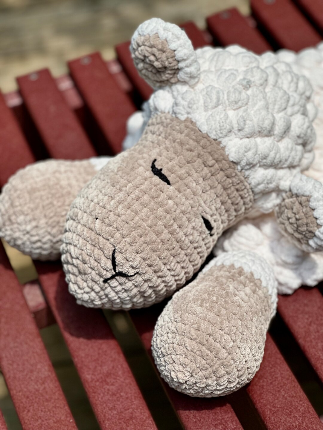 Baby Lovey Crochet , Lamb Baby Security Blanket Handmade, Sheep First