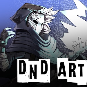 Dibujo de tarjeta de personaje personalizada de fantasía DnD, arte de encargo, ciencia ficción, fantasía, ilustración de rol / Dungeons Dragons OC Arte digital