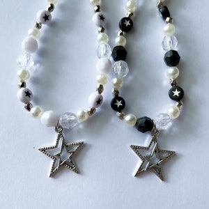 Rockstar Passende Perlen Kandi Halsketten Bff Paare Grunge Goth Kandi Emo Punk Rocker Musik Popstar