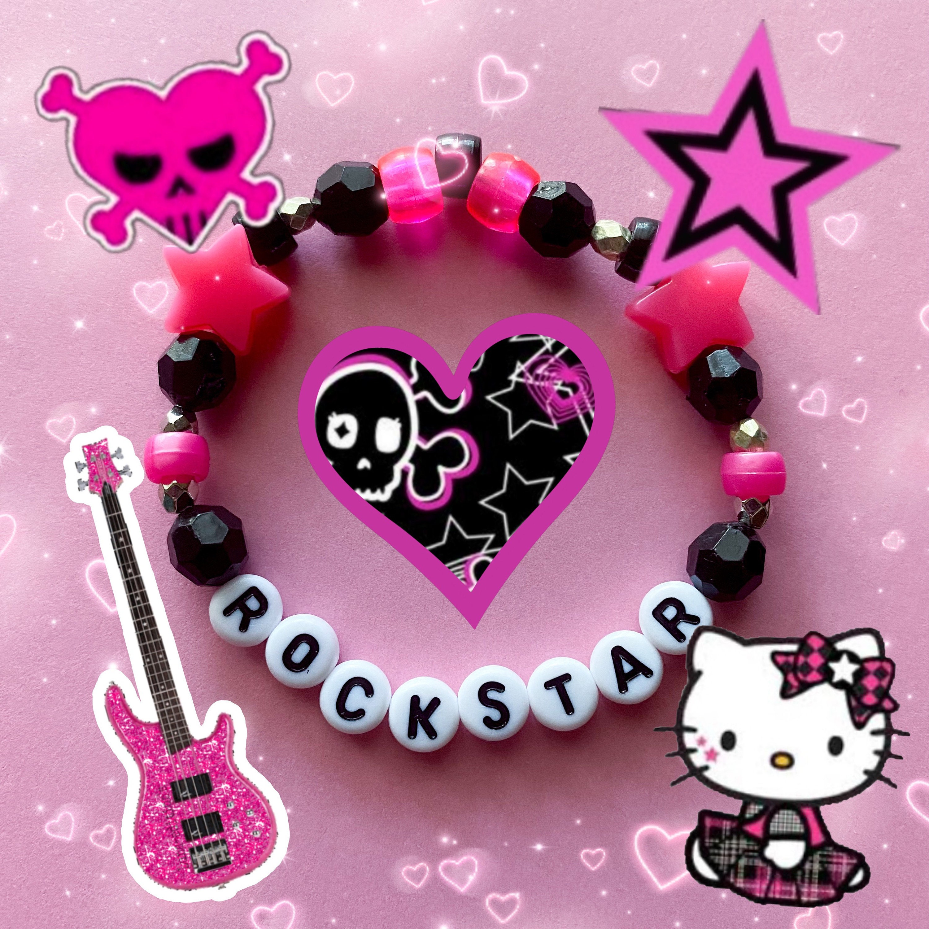 Cute goth stock image. Image of gothic, pink, bracelet - 14542397