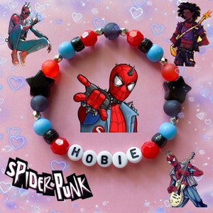 Spider-man Across the Spiderverse Kandi Bracelets Marvel Miles - Etsy