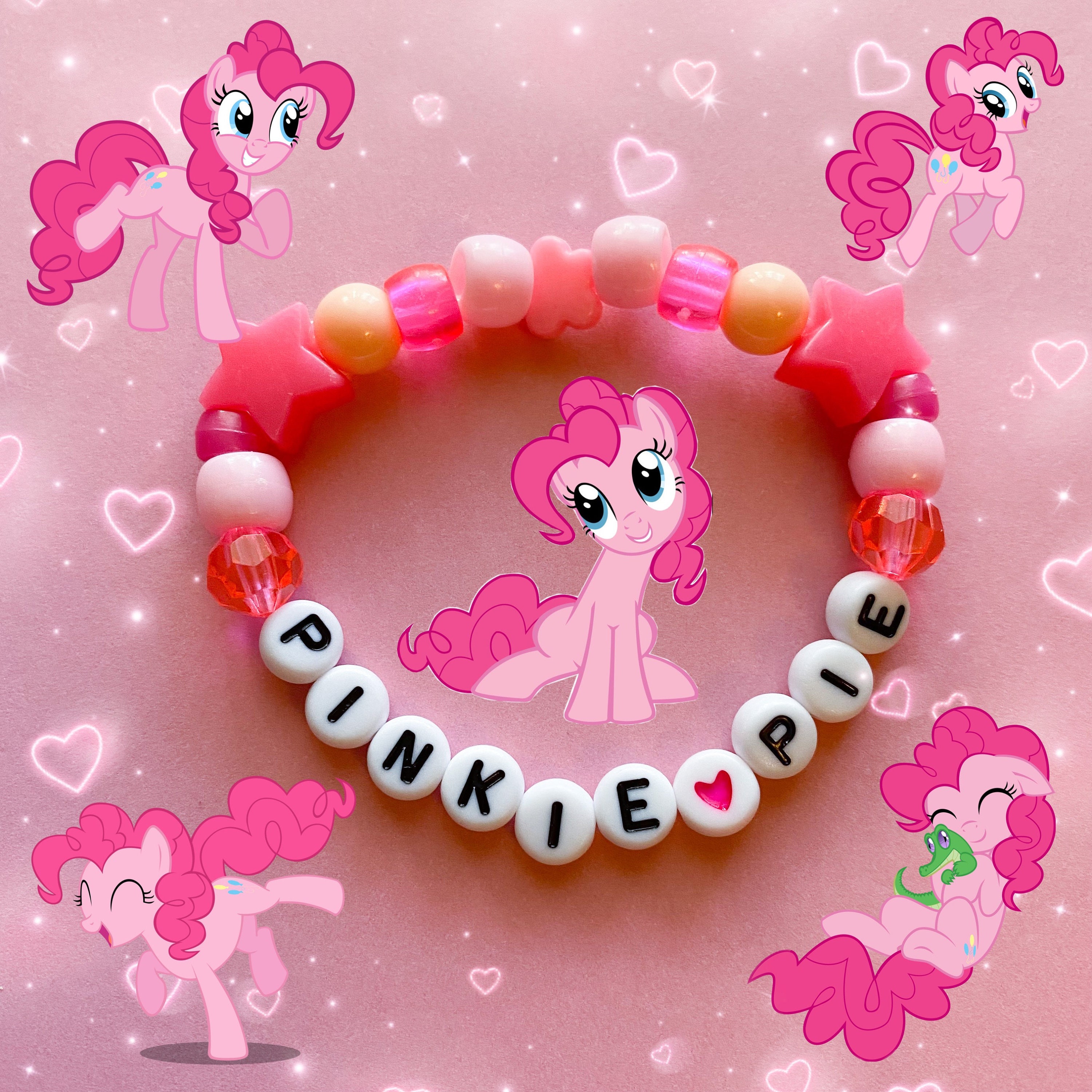 My Little Pony Y2k Beaded Bracelets Rainbowdash Fluttershy Pinkie