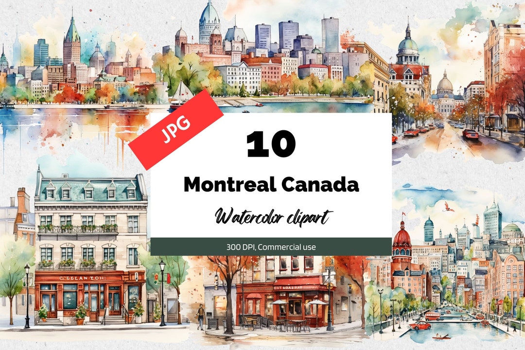 Montreal Canada Clipart, 10 High Quality JPG, Commercial Use, Instant ...