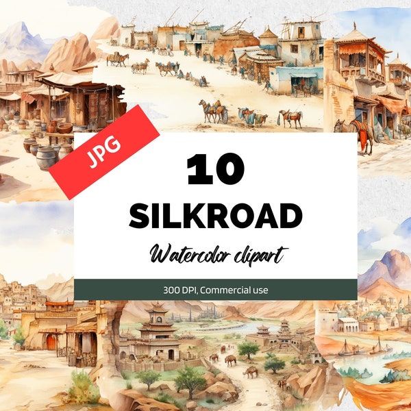 Ancient Silkroad clipart, 10 High quality JPGs, Commercial use, Instant download, Ancient world, Ancient China, Middle East, Ancient Europe