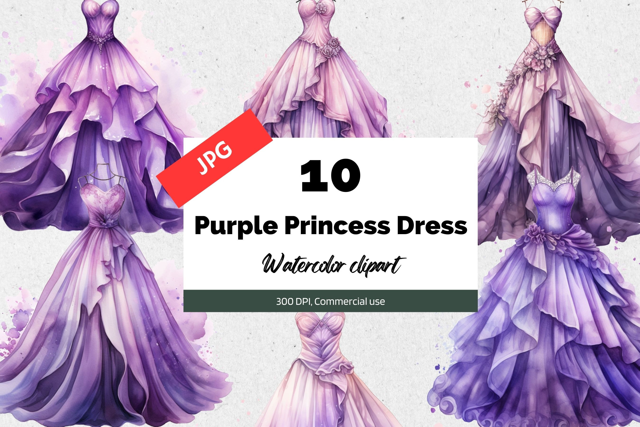 purple princess dress clipart Purple Princess Dress Clipart JPG Graphic by KiwiCakeStudio Creative Fabrica