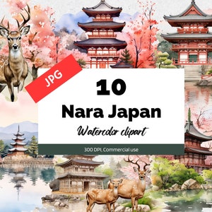 Imágenes prediseñadas de Nara Japón, 10 JPG de alta calidad, Uso comercial, Descarga instantánea, Asia, Cultura asiática, Viajes, Vacaciones, Vacaciones, Postales, Viaje