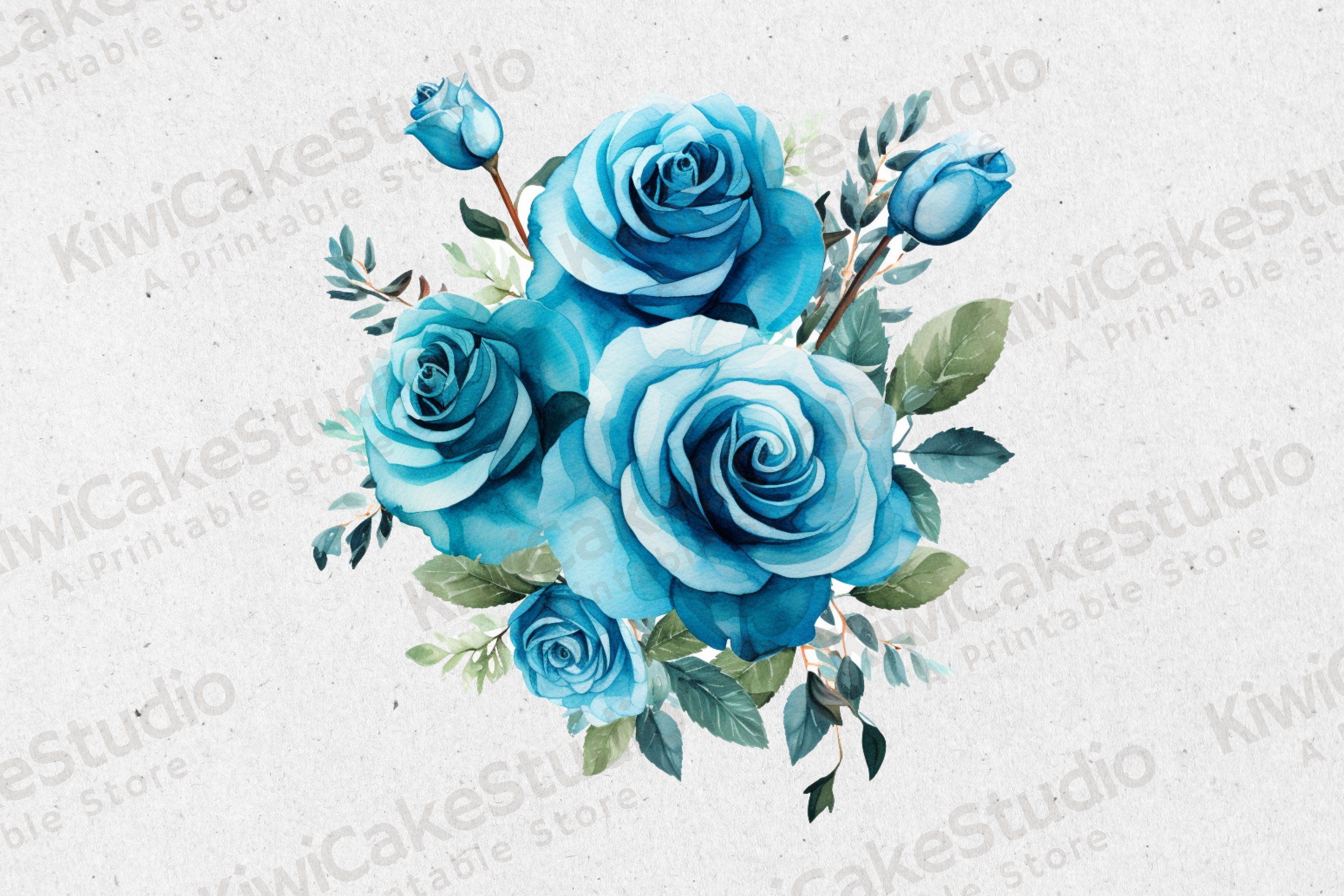 Turquoise Blue Roses Images Watercolor Turquoise Roses Clipart, 10 High Quality Jpgs, Blue Roses ...