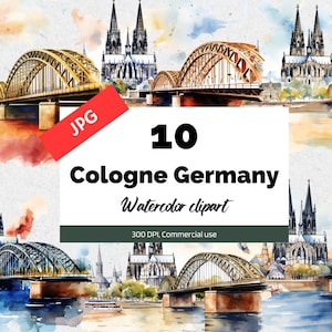 Imágenes prediseñadas de Colonia Alemania, 10 JPG de alta calidad, Uso comercial, Descarga instantánea, Ciudad alemana, Turismo europeo, Viajes, Vacaciones, Viaje