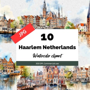 Imágenes prediseñadas de Haarlem Países Bajos, 10 JPG de alta calidad, Uso comercial, Descarga instantánea, Viajes, vacaciones, vacaciones, turismo, turista, holandés