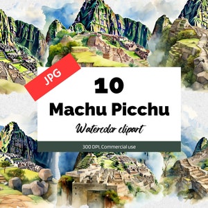 Machu Picchu clipart, 10 JPG&#39;s van hoge kwaliteit, Commercieel gebruik, Direct downloaden, Peru, Berg, Wandelen, Wandelaar, Reizen, Vakantie, Kaarten maken