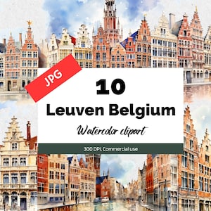 Imágenes prediseñadas de Lovaina Bélgica, 10 JPG de alta calidad, Uso comercial, Descarga instantánea, Fabricación de tarjetas, Viajes europeos, Belga, Viajes, Vacaciones, Viaje