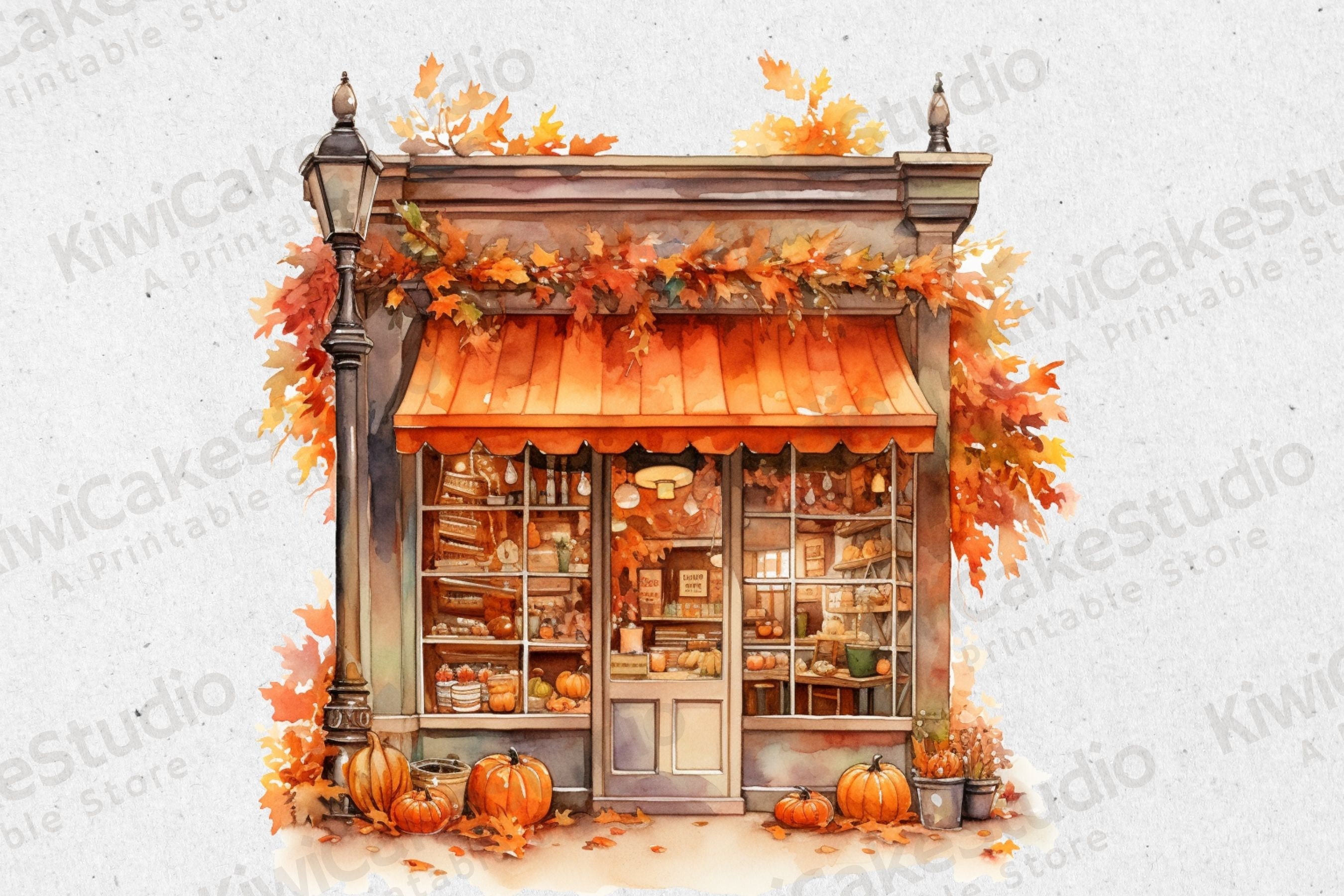 Watercolor Autumn Store Clipart 10 High Quality Jpgs - Etsy