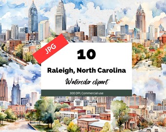 10 hochwertige JPGs, Sofort-Download, Raleger North Carolina, USA, Amerikanische Städte, Amerika, Stadtansicht, Postkarte