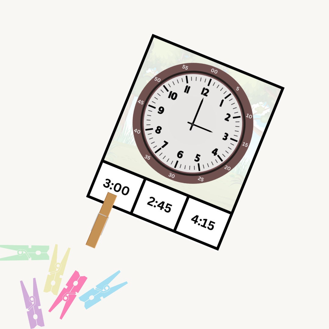 Learn to Tell Time Kids Clock Learning Activities Time Practice PDF ...
