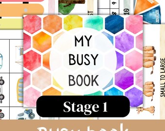 Busy Book Printable for Toddlers | Montessori Learning Binder | Preschool & Pre-K Activities | Toddler Busy Book PDF | Learning Binder