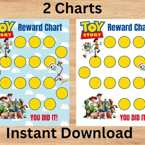 Toy Story Reward Chart, Toy Story Chart, Sticker Chart, Toddler Potty Training