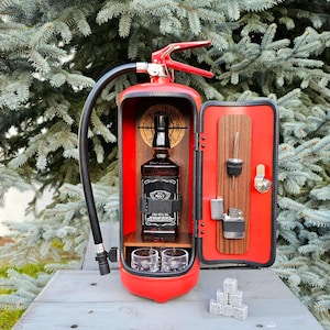 Gepersonaliseerde Brandblusser Minibar Brandweerman cadeau origineel cadeau voor man hem man uniek beste vader jongens uniek vriendje