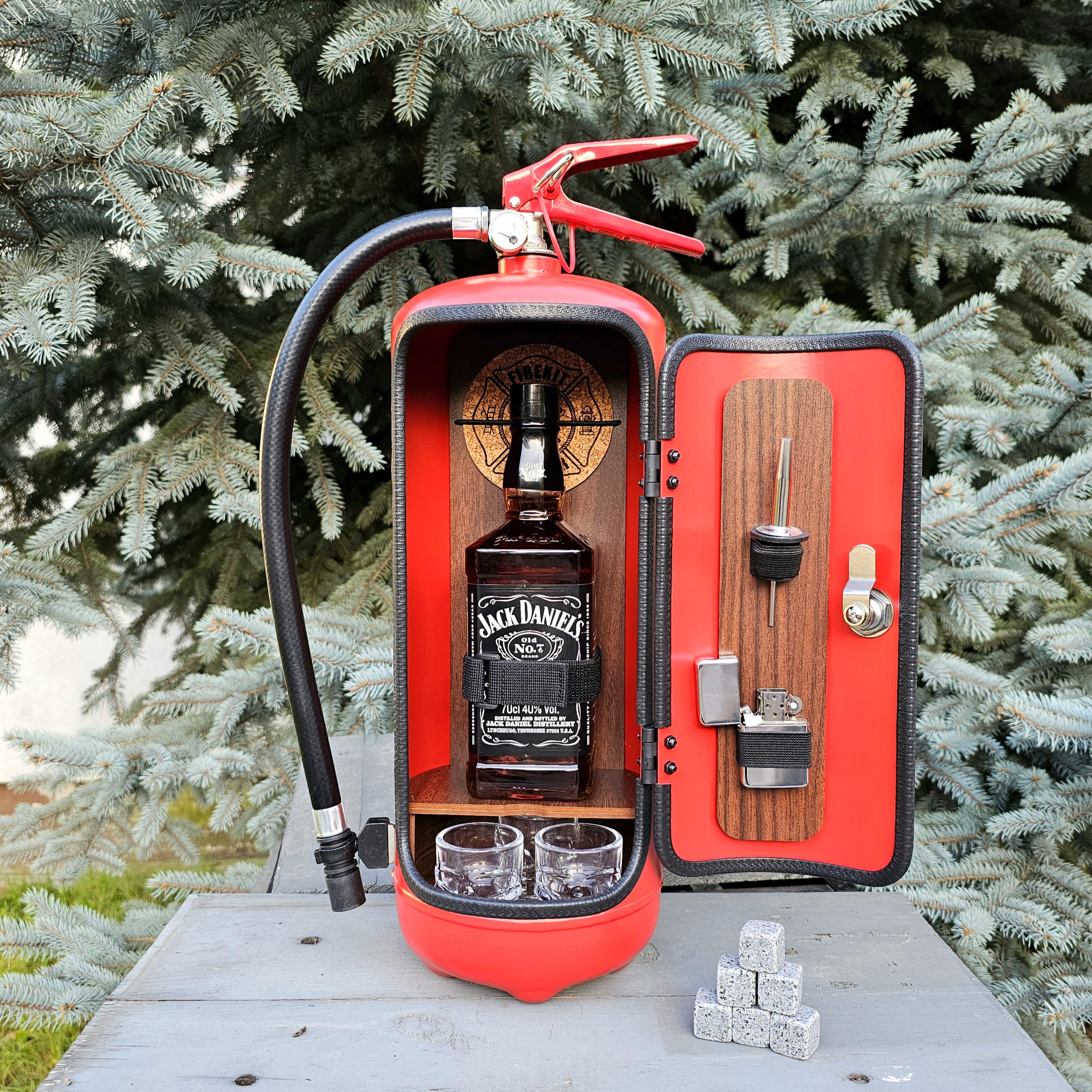Personalized Fire Extinguisher Mini Bar Firefighter gift original present for man him husband unique best dad guys unique boyfriend