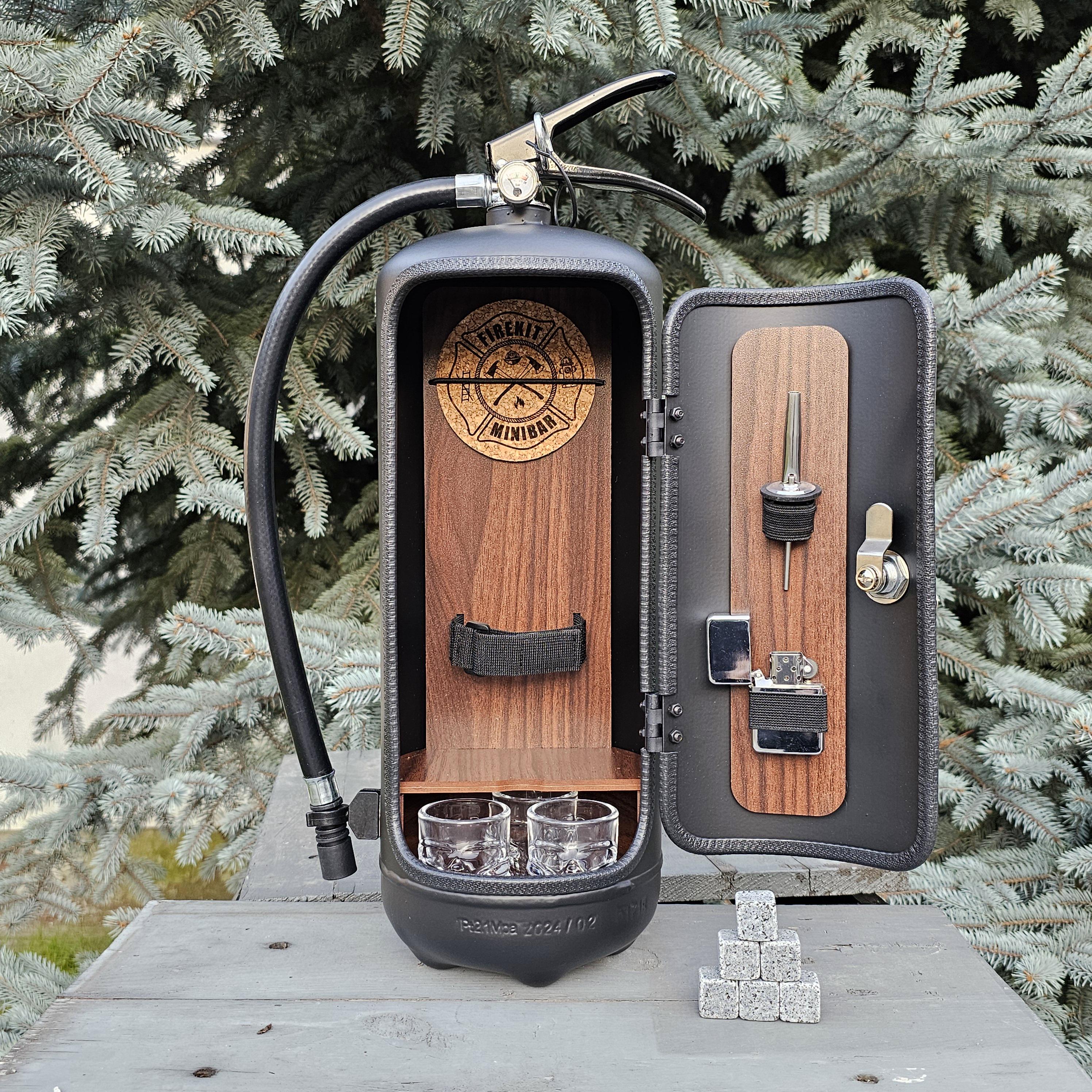 Personalized Fire Extinguisher Mini Bar Firefighter gift original present for man him husband unique best dad guys unique boyfriend