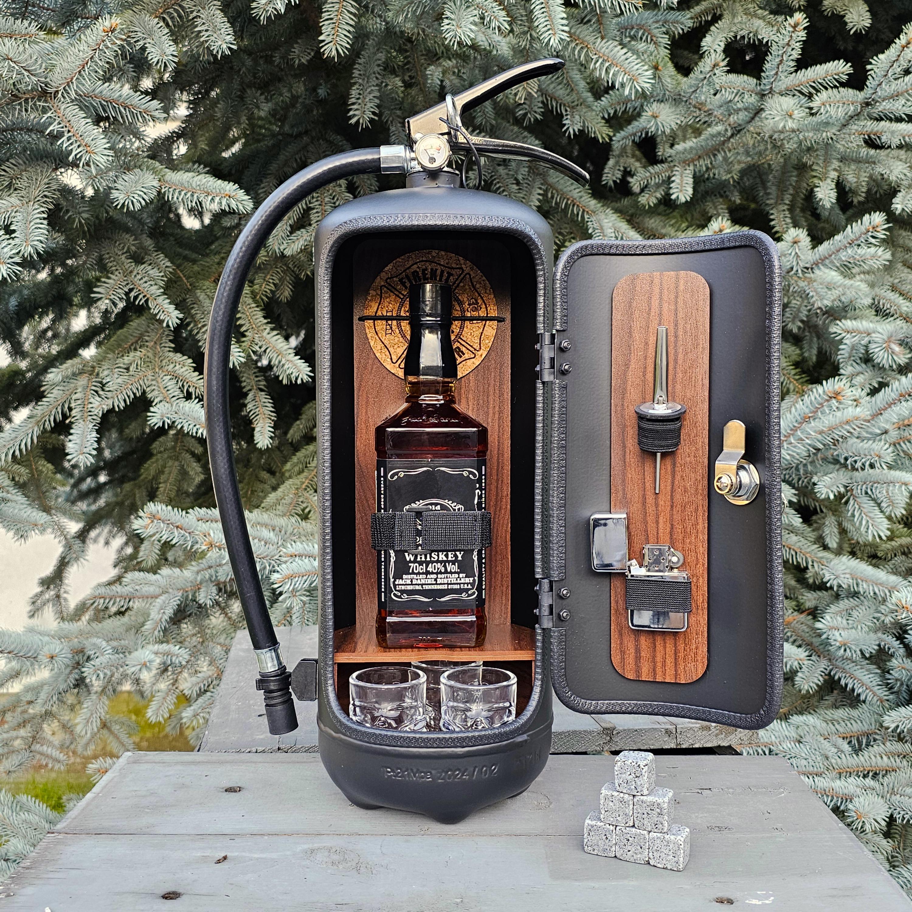 Personalized Fire Extinguisher Mini Bar Firefighter gift original present for man him husband unique best dad guys unique boyfriend