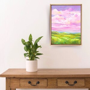Originele kleurrijke berglandschapsschilderkunst, hedendaagse landschapsschilderkunst afbeelding 5