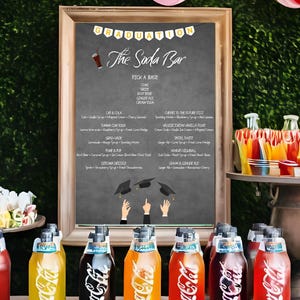 Soda Bar Menu for Graduation
