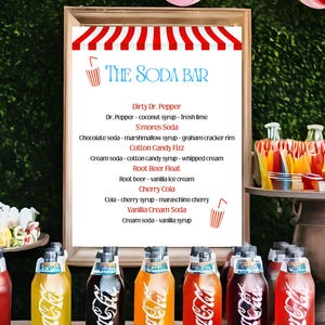 Soda Bar Menu Retro