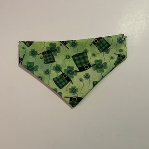 St. Patricks day Over the Collar Dog Bandana | Cotton | Handmade