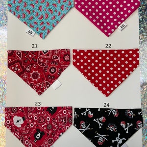 Over the collar Dog Bandana Mix of selections