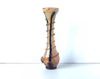Glass Vase for Flower Table Decor Living Room Colored Glass Vase Gift for New Home Blown Glass Centerpiece Home Decor 15 Inches Tall