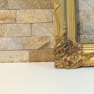 Baroque Frame Gold, Ornate Gold Frame, Antique Frame Photo Art Gallery, Style Rococo Frame 19 x 13", Vintage Frame Rectangular Wood - Gesso
