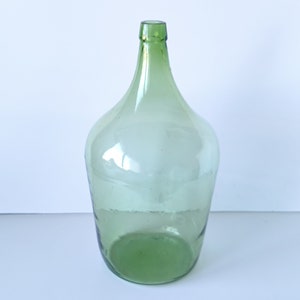 Vintage Demijohn Bottle Hand Glass Vase Flower Table Centerpiece Retro French Farmhouse Decor Carboy Wine Bottle Demijohn Glass Capacity 8 L