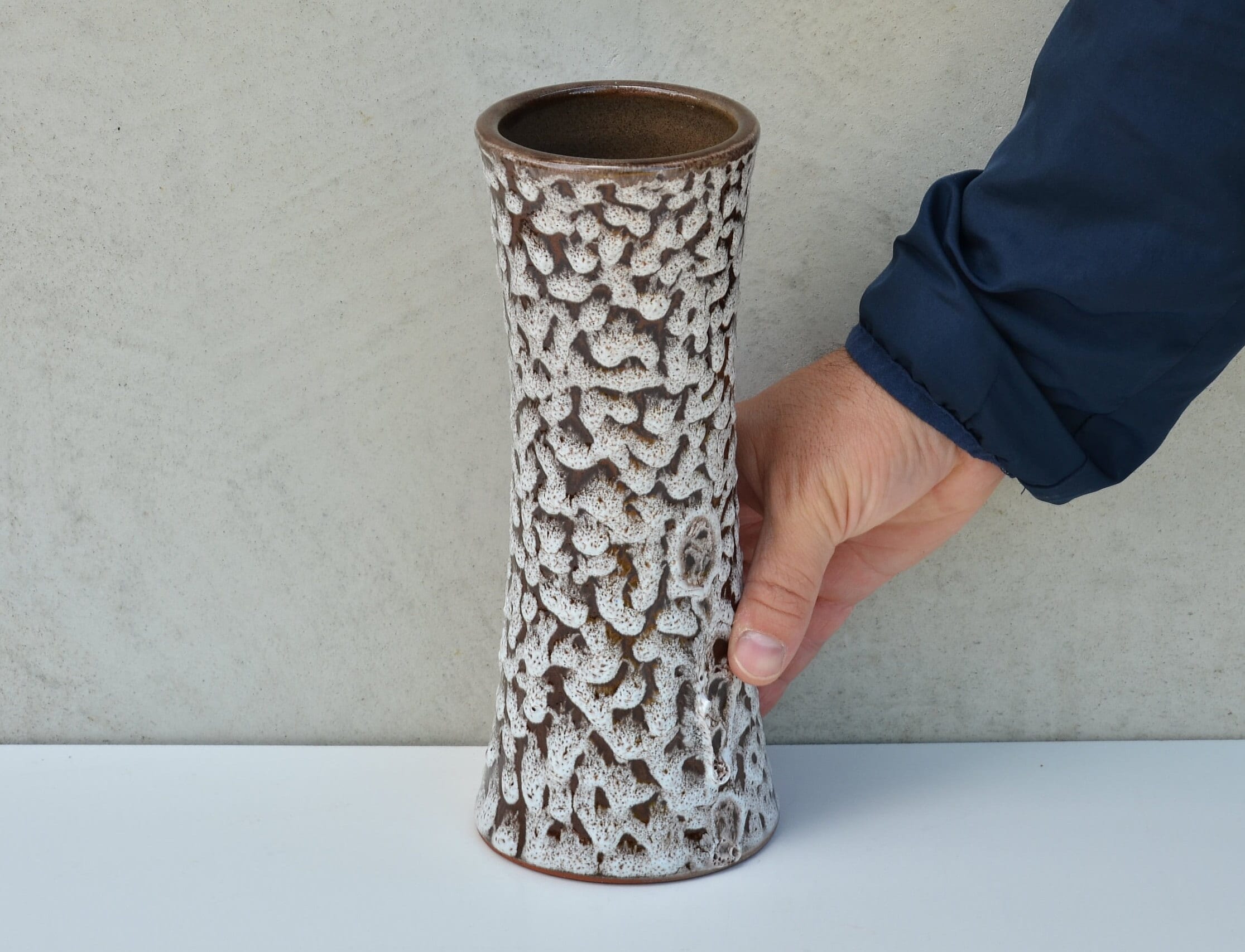 1970 年代のファット ラバ花瓶、西ドイツ製のヴィンテージ陶器花瓶