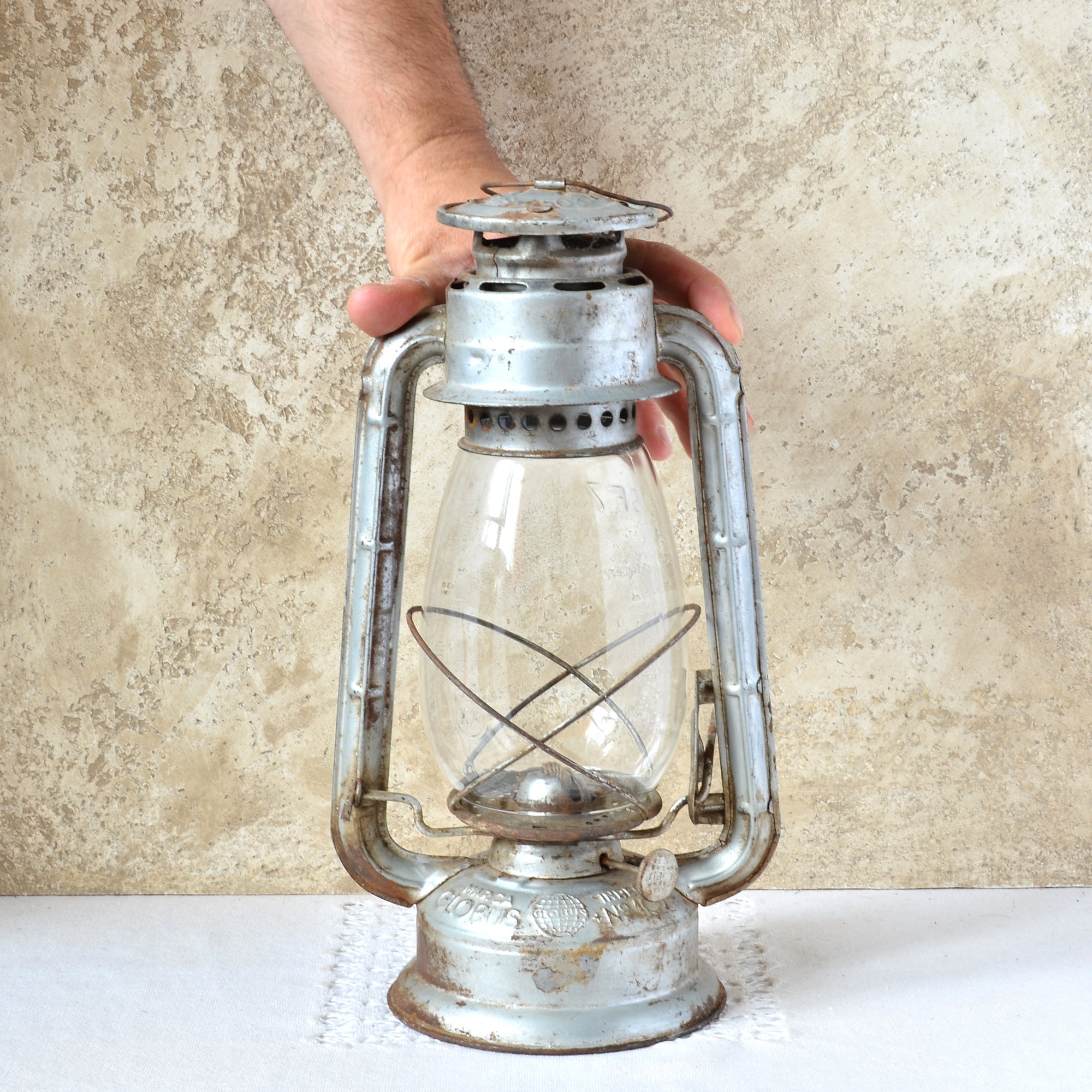 Amazon.com: JCHHOME Vintage Wrought Iron Glass Oil Lantern