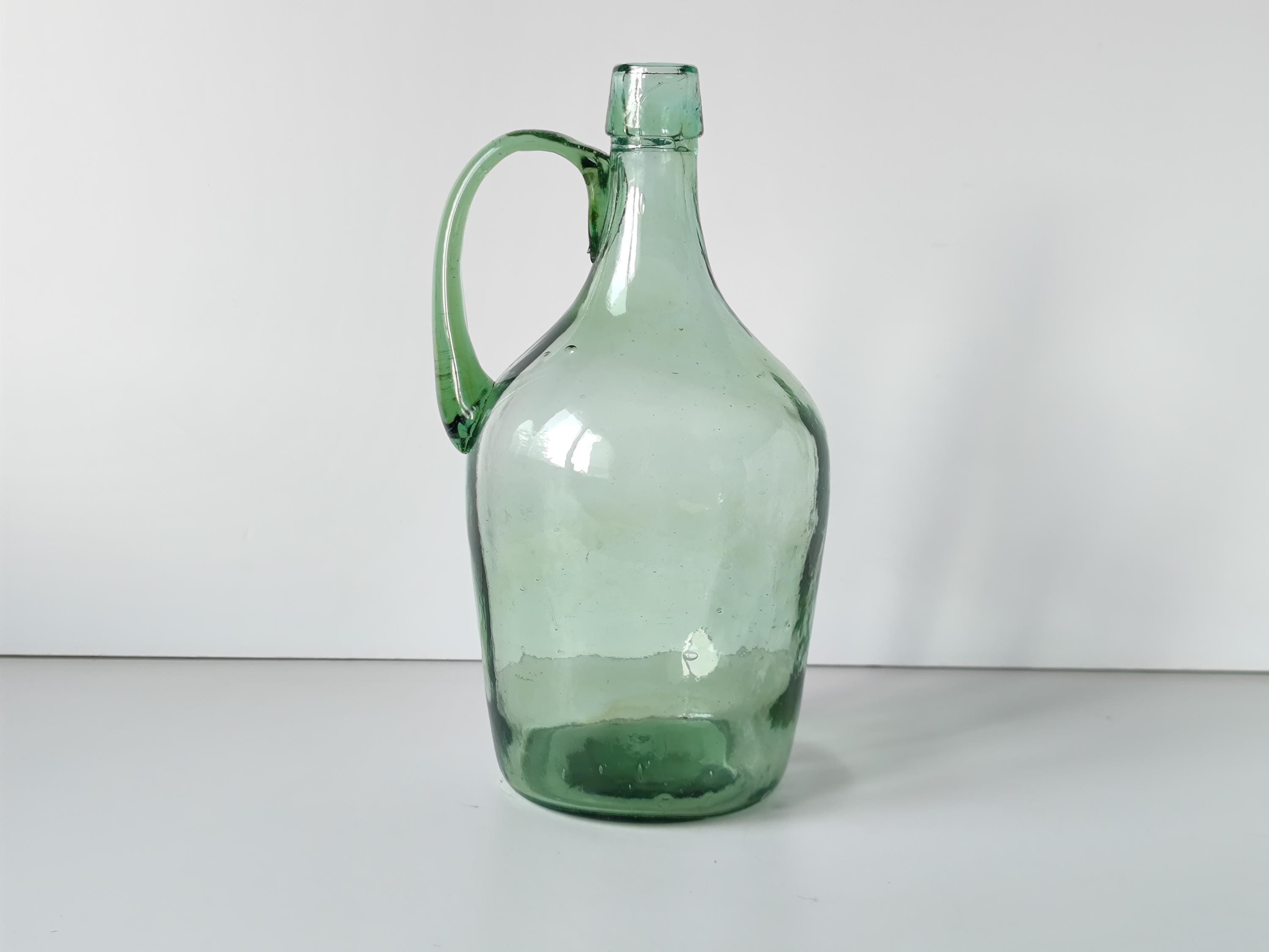 花瓶・フラワースタンド vintage demijohn bottle Vintage Demijohn With Handle, Bottle Glass Vase for Flower, Table