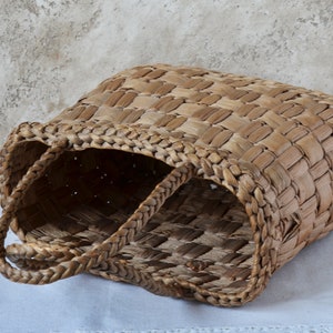 Vintage Straw Bag, Straw basket Summer Carrycot Bag, Beach bag, Вicker Bag, Eco Handbag, Vintage Straw Bag, Woven Straw Bag 1990s
