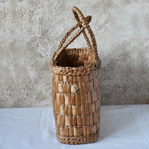 Vintage Straw Bag, Straw basket Summer Carrycot Bag, Beach bag, Вicker Bag, Eco Handbag, Vintage Straw Bag, Woven Straw Bag 1990s