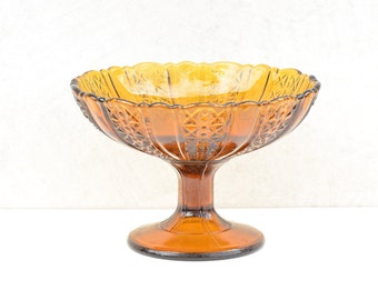 Kitchen Countertop Decoration, Vintage Glass Fruit Bowl, Table Centerpiece Bowl Pedestal, Centre Dining Table Decor, Pressed Glass Bowl